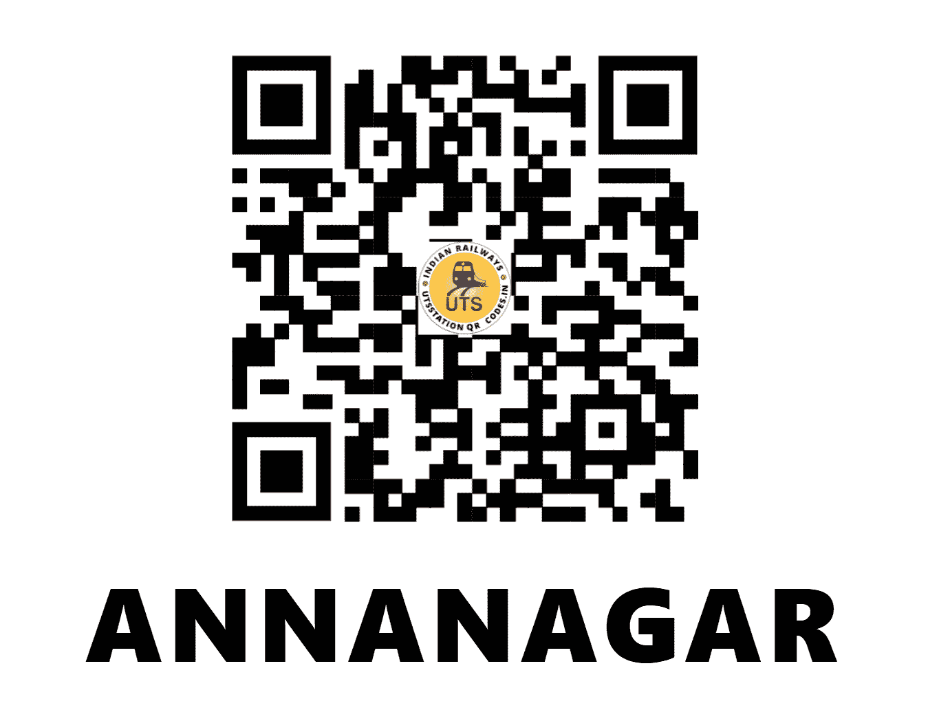 UTS QR Code for ANNANAGAR - ANNG (SR - TAMIL NADU)